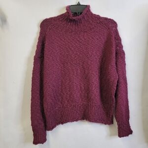 525 America  wool blend Knit mock neck pullover